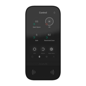 AJAX AJ-KEYPADTOUCHSCREEN-B - Teclado con pantalla táctil y RFID - Grado 2 Inalámbrico 868 MHz