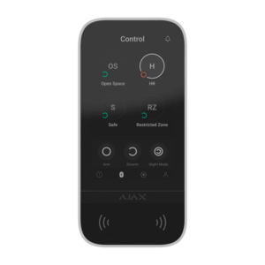 AJAX AJ-KEYPADTOUCHSCREEN-W - Teclado con pantalla táctil y RFID - Grado 2 Inalámbrico 868 MHz
