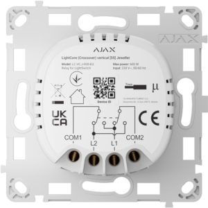 AJAX AJ-LIGHTCORE-CROSS-VERT - Relé para interruptor de luz de cruce vertical Inalámbrico 868 MHz