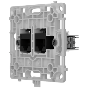 AJAX AJ-OUTLETCORE-LAN-B - Enchufe Ethernet con dos puertos color negro