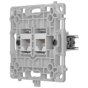 AJAX AJ-OUTLETCORE-LAN-W - Enchufe Ethernet con dos puertos color blanco